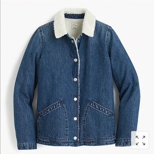 Jcrew Sherpa Denim Jacket